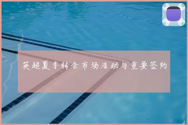 英超夏季转会市场活动与重要签约